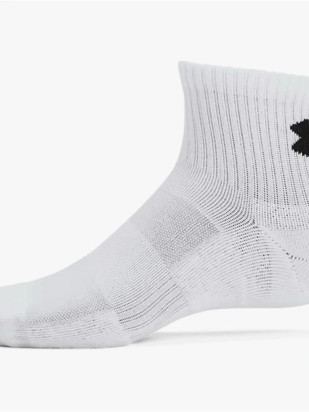 Under Armour Unisex-Adult Training Cotton Quarter Socks 6 Pack, White/BLK 2621